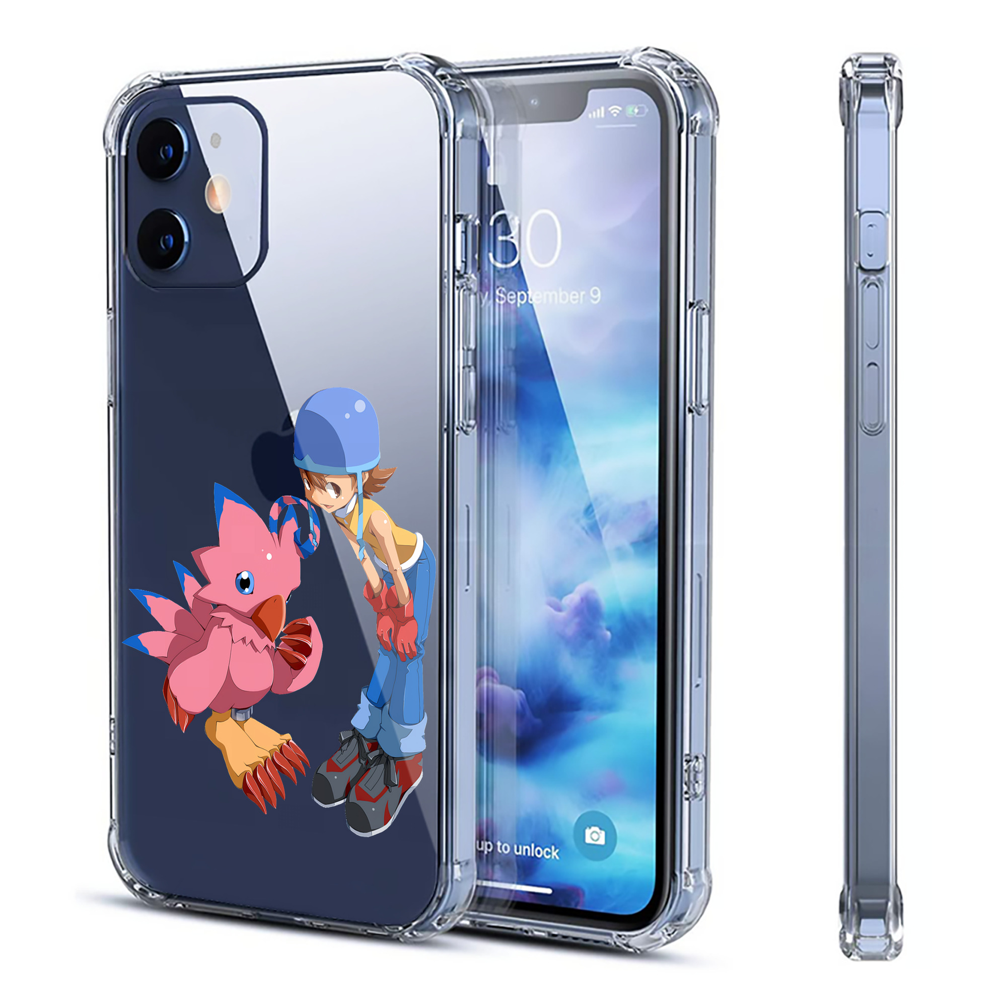 （画像用） Digimon デジタルモンスター/デジモン 【iPhone 12シリーズ対応】透明スマホケース（クリアソフトケース）